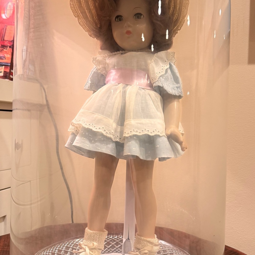 Vintage 14" EFFANBEE ANNE SHIRLEY Doll, Original Clothing, Hair, Eyes Open/Close